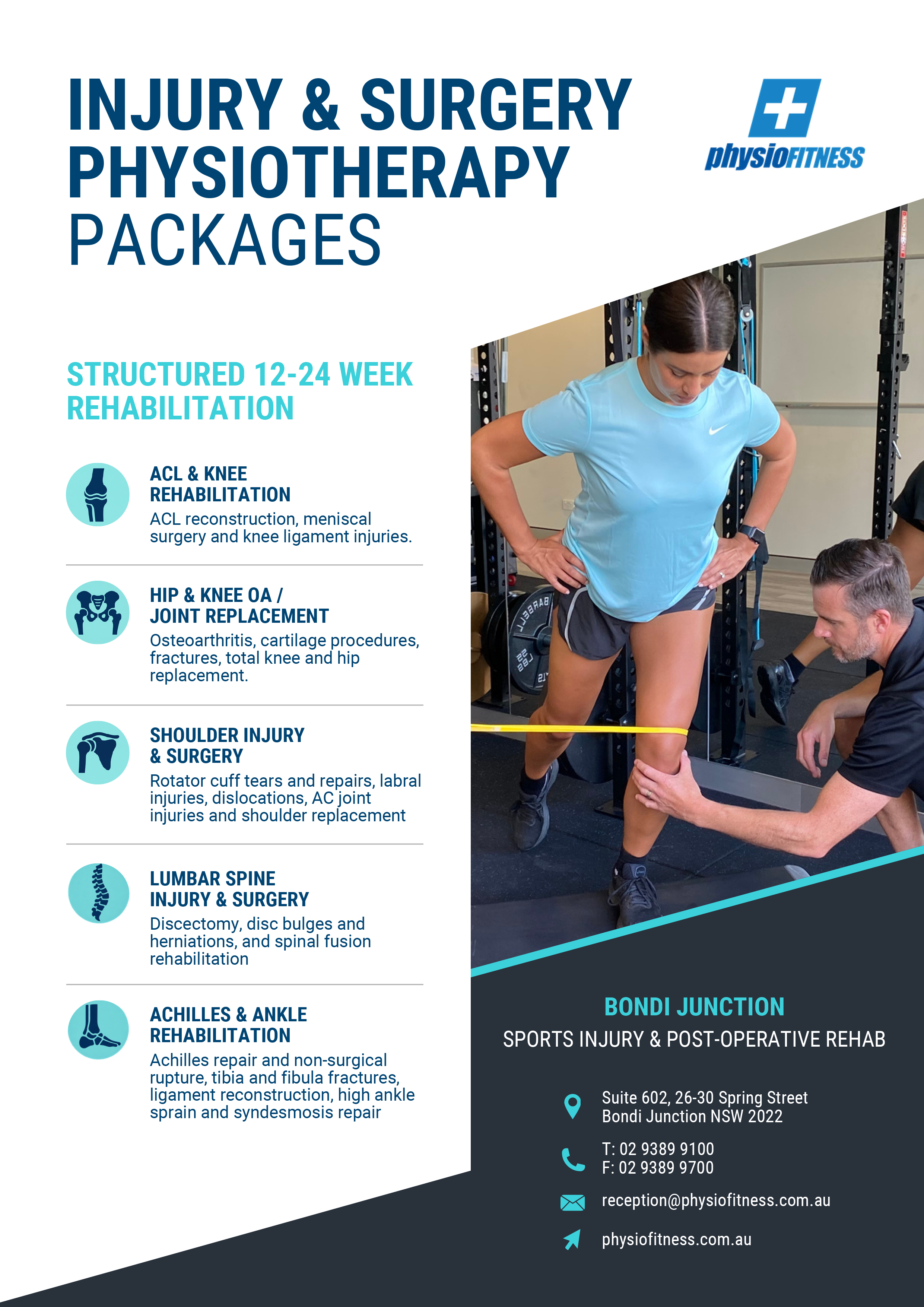Injury and Surgery Physio Packages Flyer